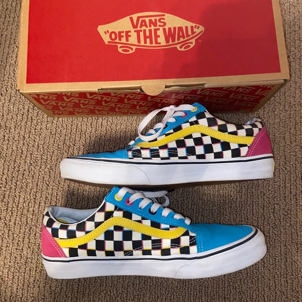 Vans Old Skool 10.5 crazy check slightly used 9/10